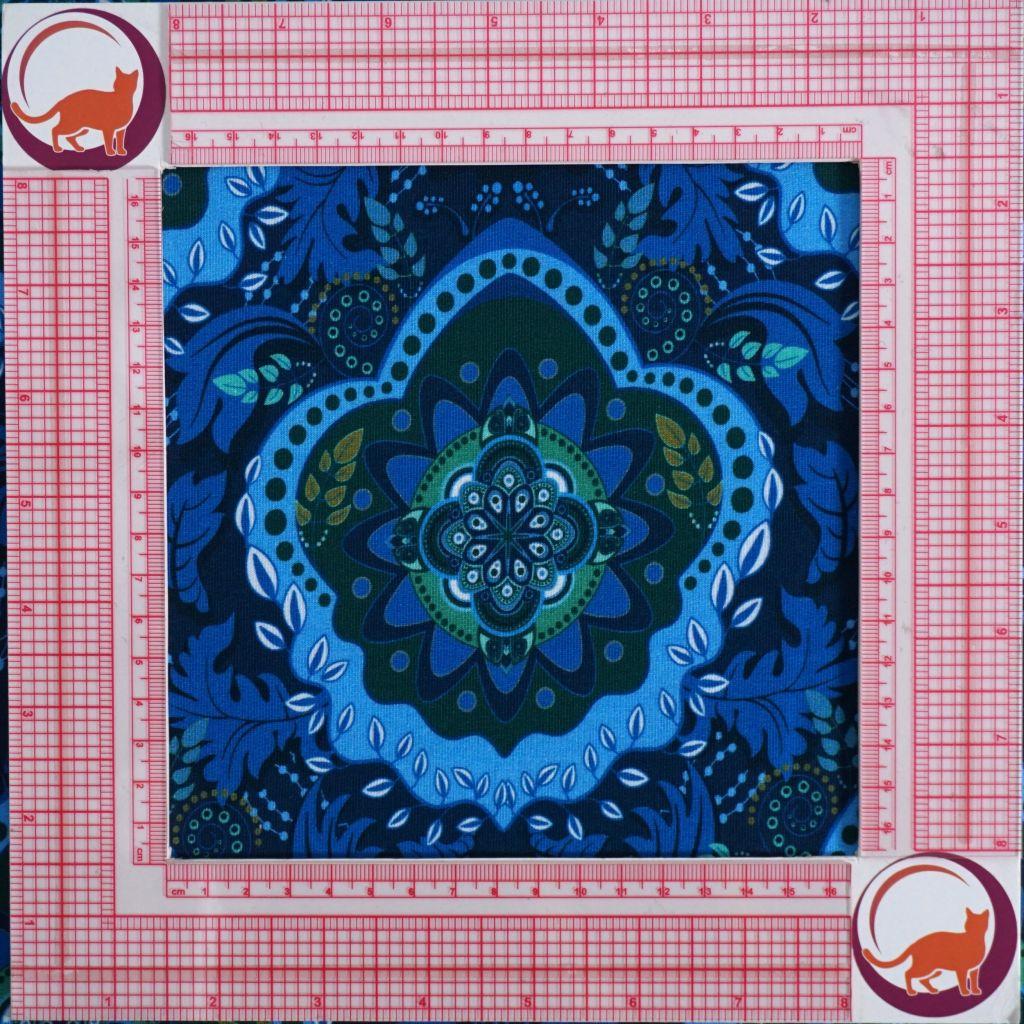 French Terry Mandala blau